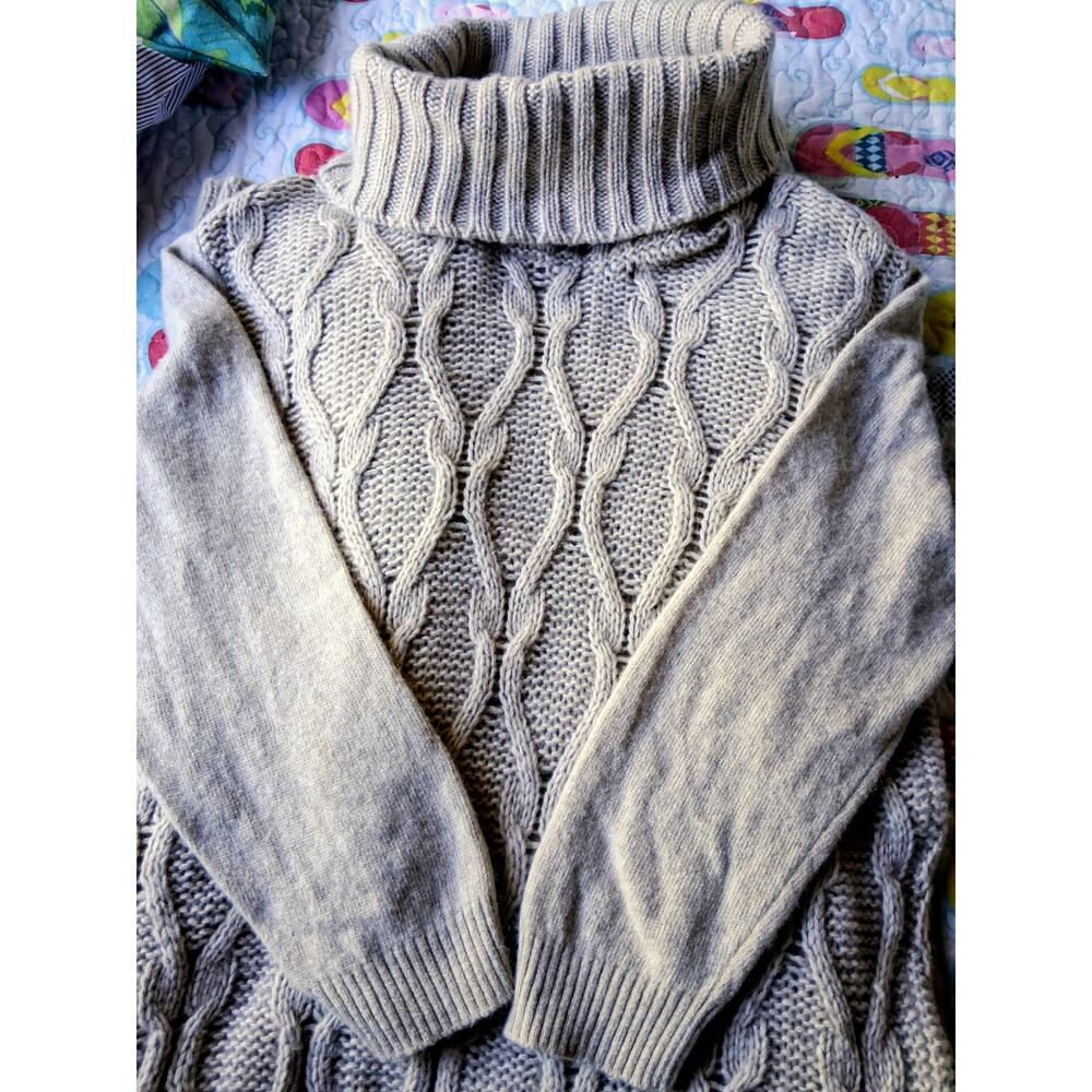 WEEKEND MAX MARA CHUNKY CABLE KNIT COWL NECK MIDI DRESS  SIZE MEDIUM - Picture 6 of 8